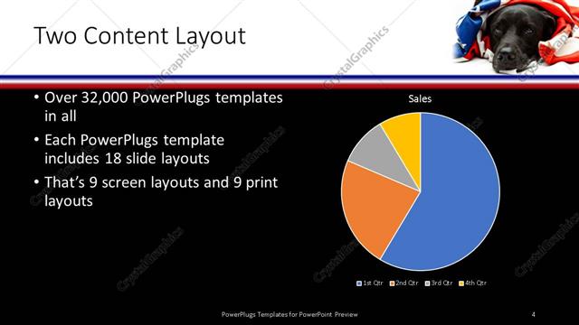 Two Content presentation slide layout
