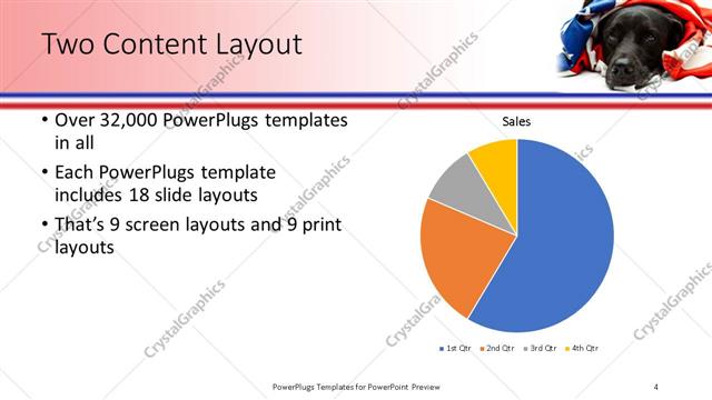 Two Content presentation slide layout