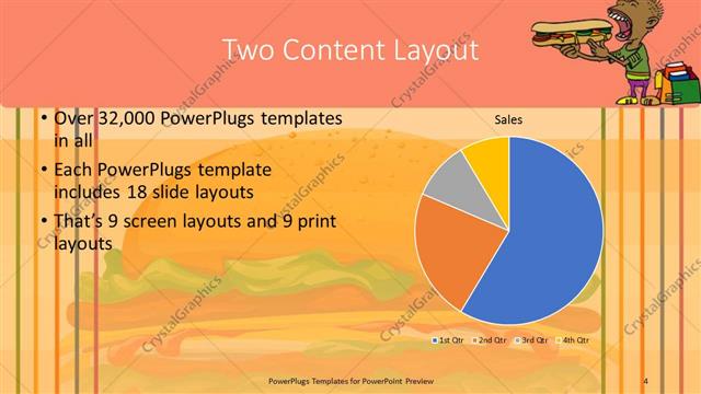 Two Content presentation slide layout