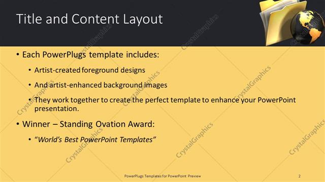 Title and Content presentation slide layout