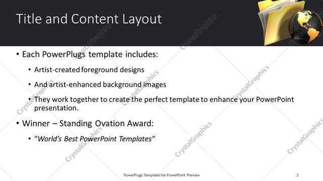 Title and Content presentation slide layout