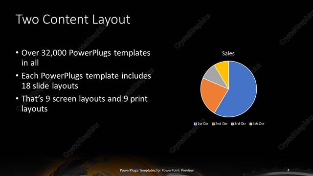 Two Content presentation slide layout