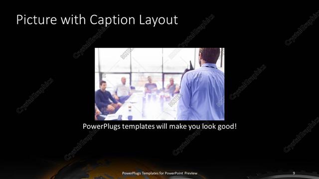 Picture with Caption presentation slide layout