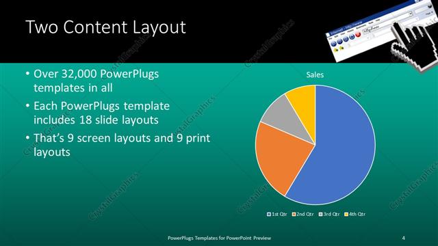 Two Content presentation slide layout
