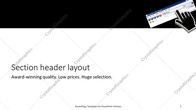 Section Header presentation slide layout
