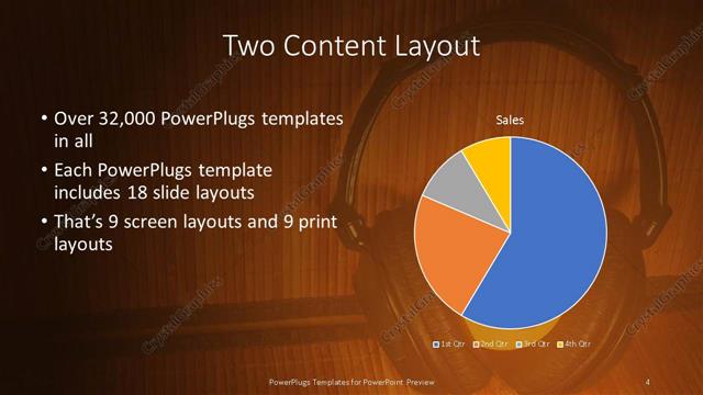 Two Content presentation slide layout