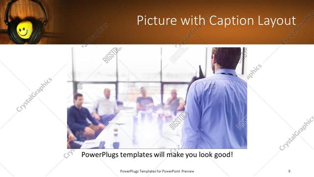 Picture with Caption presentation slide layout