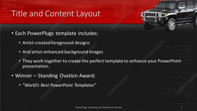 Title and Content presentation slide layout