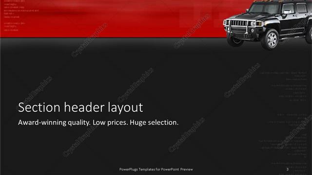 Section Header presentation slide layout