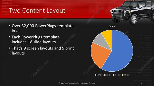 Two Content presentation slide layout