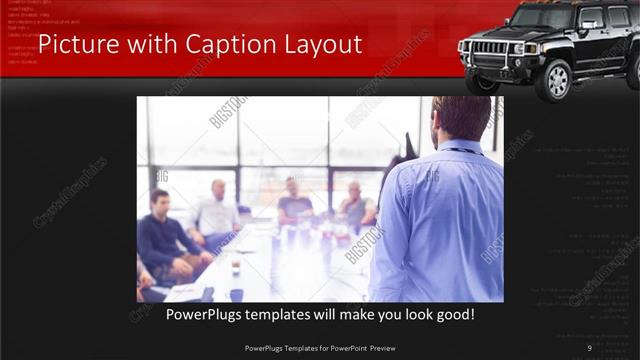 Picture with Caption presentation slide layout