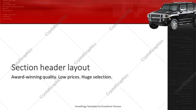 Section Header presentation slide layout