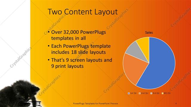 Two Content presentation slide layout
