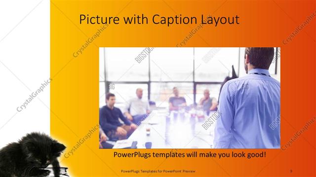 Picture with Caption presentation slide layout