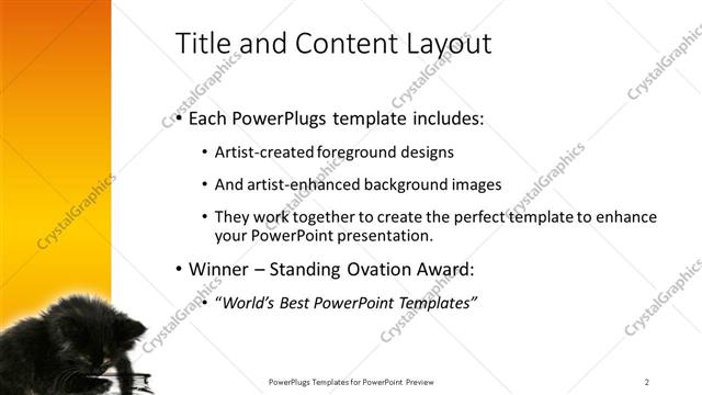 Title and Content presentation slide layout