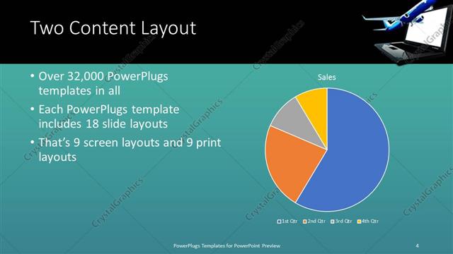 Two Content presentation slide layout