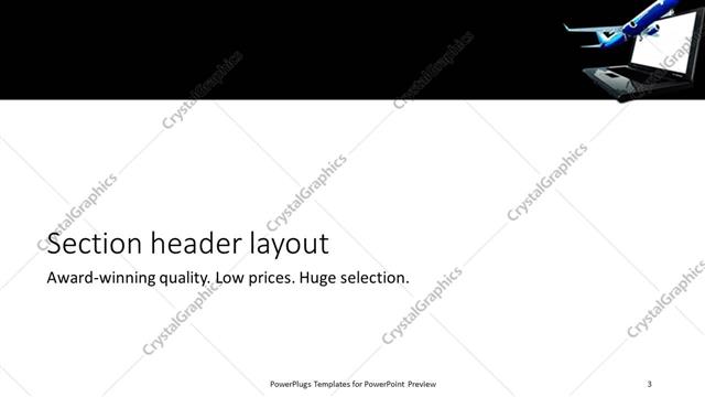 Section Header presentation slide layout
