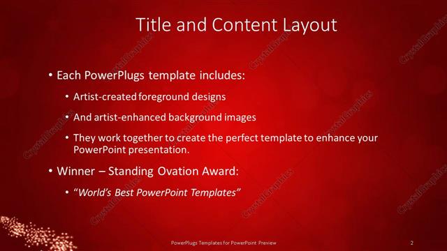 Title and Content presentation slide layout