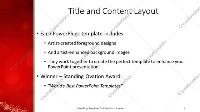Title and Content presentation slide layout