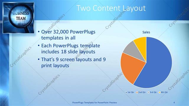 Two Content presentation slide layout
