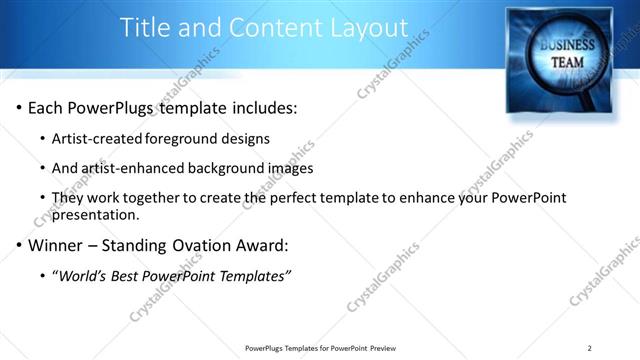 Title and Content presentation slide layout