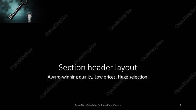 Section Header presentation slide layout