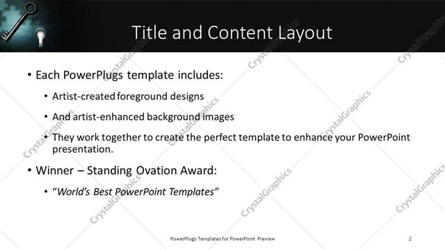 Title and Content presentation slide layout
