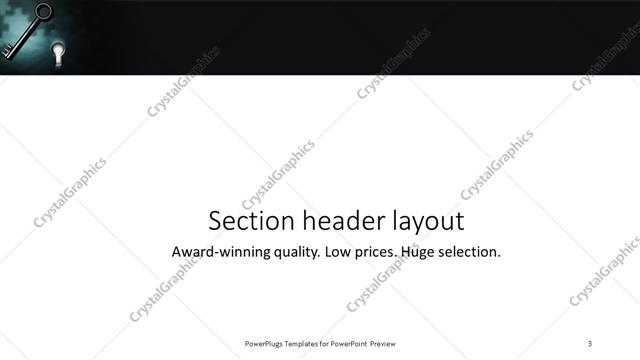 Section Header presentation slide layout