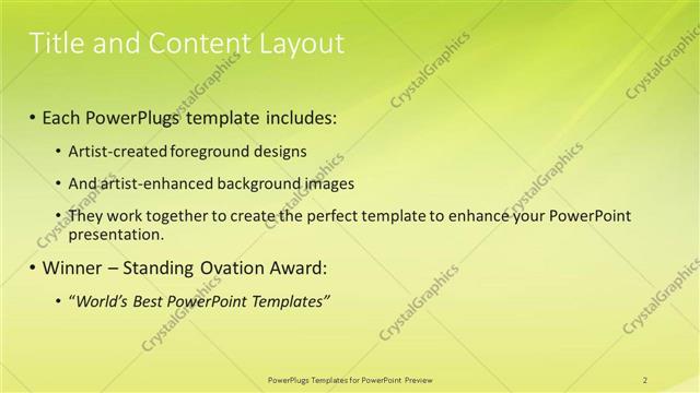Title and Content presentation slide layout