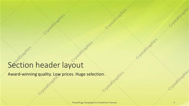 Section Header presentation slide layout
