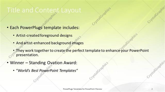 Title and Content presentation slide layout