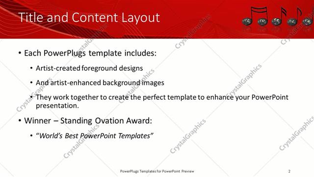 Title and Content presentation slide layout