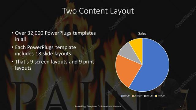 Two Content presentation slide layout
