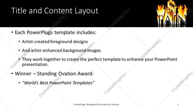 Title and Content presentation slide layout