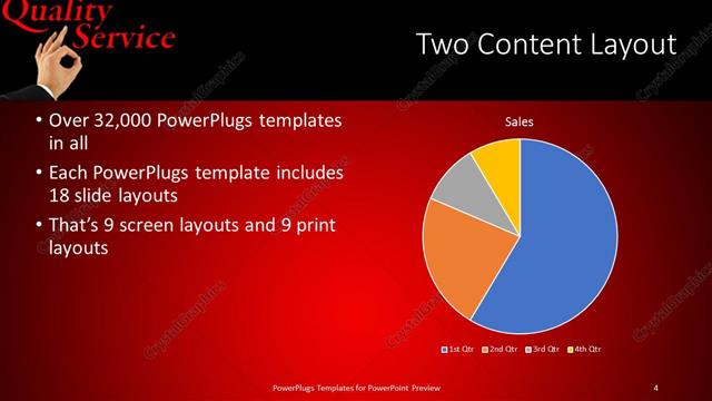 Two Content presentation slide layout