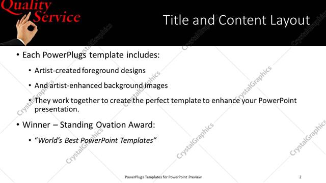 Title and Content presentation slide layout