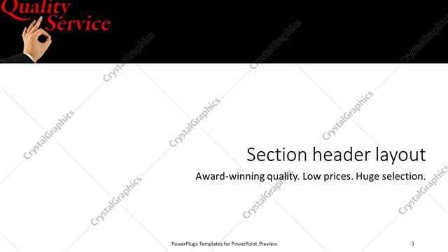 Section Header presentation slide layout