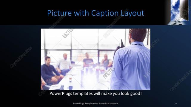 Picture with Caption presentation slide layout