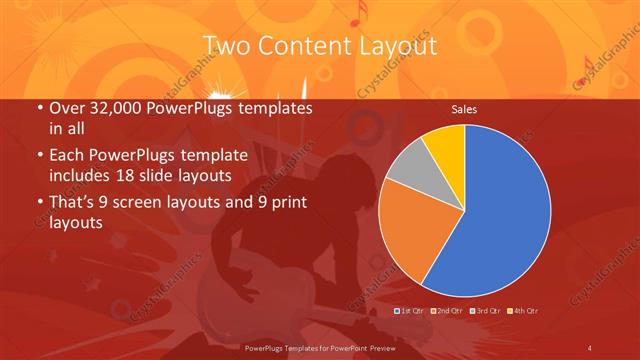 Two Content presentation slide layout