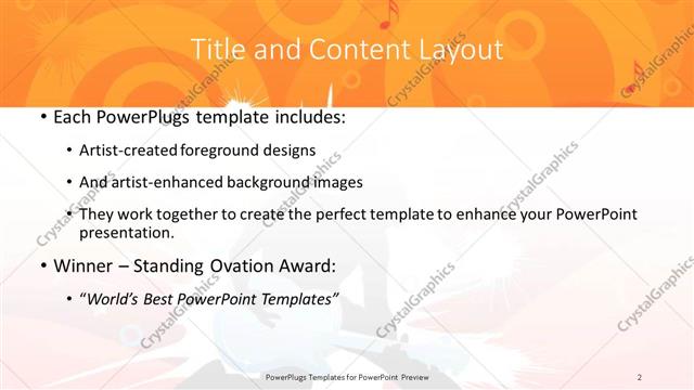 Title and Content presentation slide layout