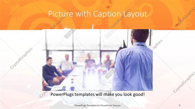 Picture with Caption presentation slide layout