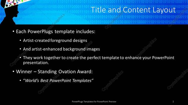 Title and Content presentation slide layout