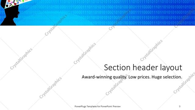 Section Header presentation slide layout
