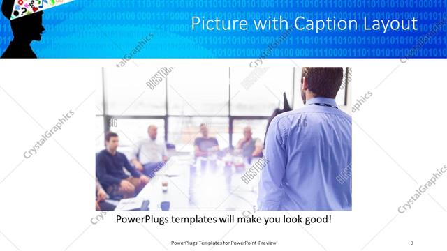 Picture with Caption presentation slide layout