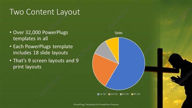 Two Content presentation slide layout