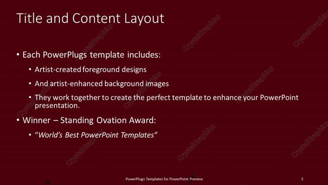 Title and Content presentation slide layout