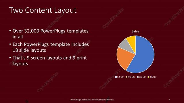 Two Content presentation slide layout