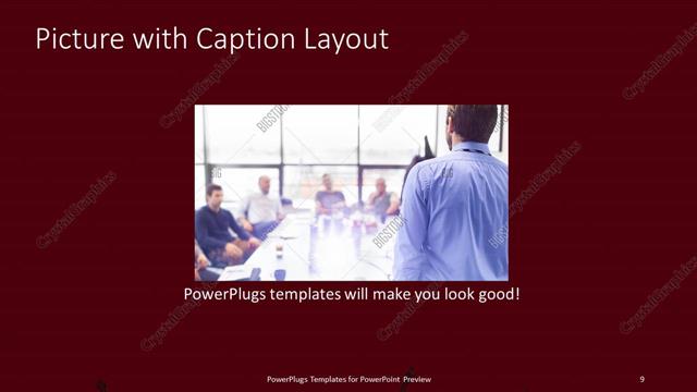 Picture with Caption presentation slide layout