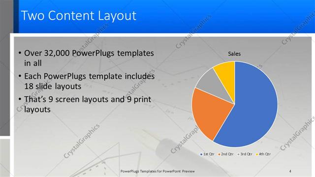 Two Content presentation slide layout
