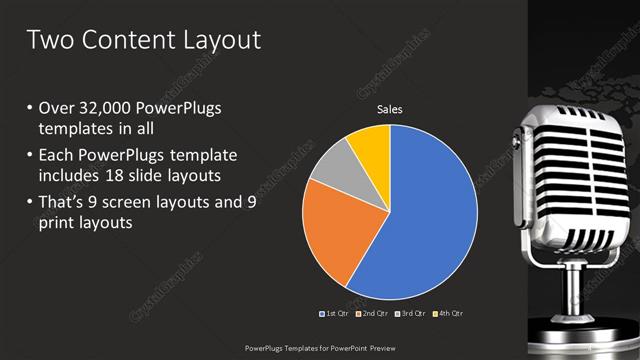 Two Content presentation slide layout